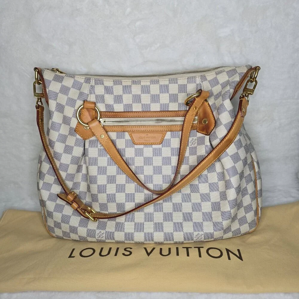 LOUIS VUITTON Azur Damier Evora MM